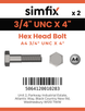 Simfix product label - 931UA434102-D