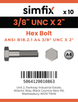 Simfix product label - 931UA438051-D