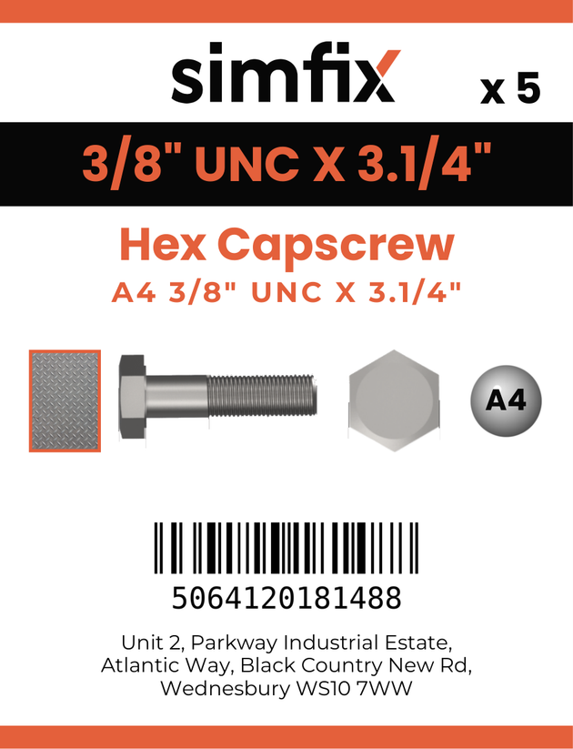 Simfix product label - 931UA438083-D