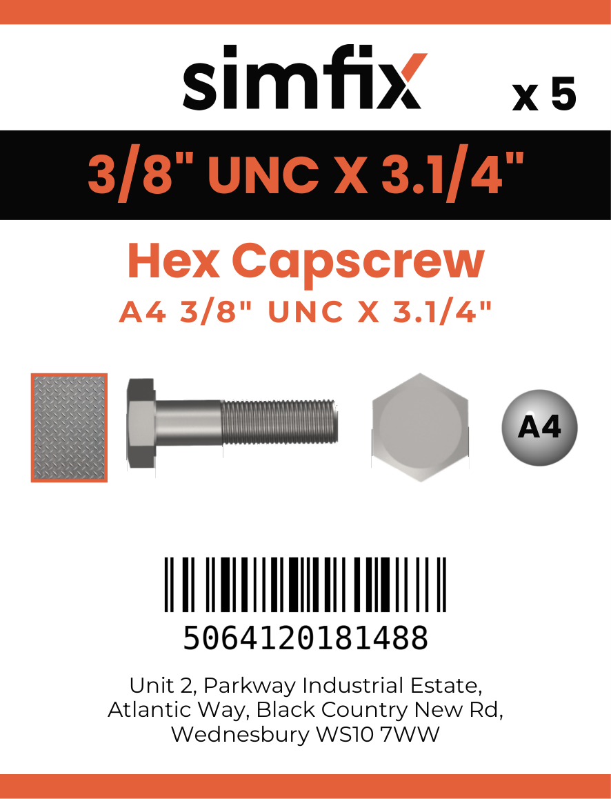 Simfix product label - 931UA438083-D