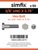 Simfix product label - 931UA438095-T