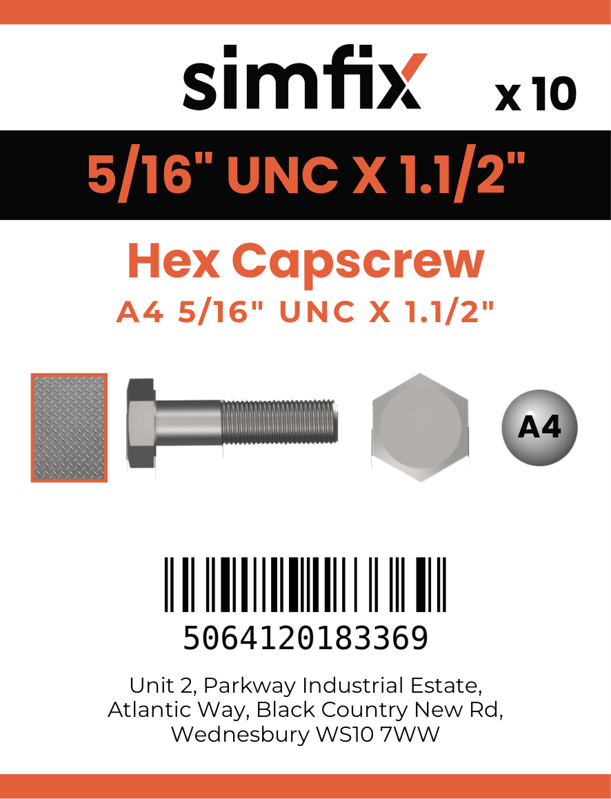 Simfix product label - 931UA4516038-D