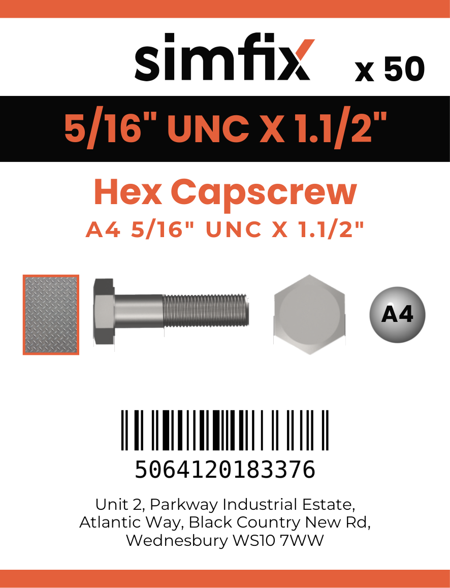 Simfix product label - 931UA4516038-T
