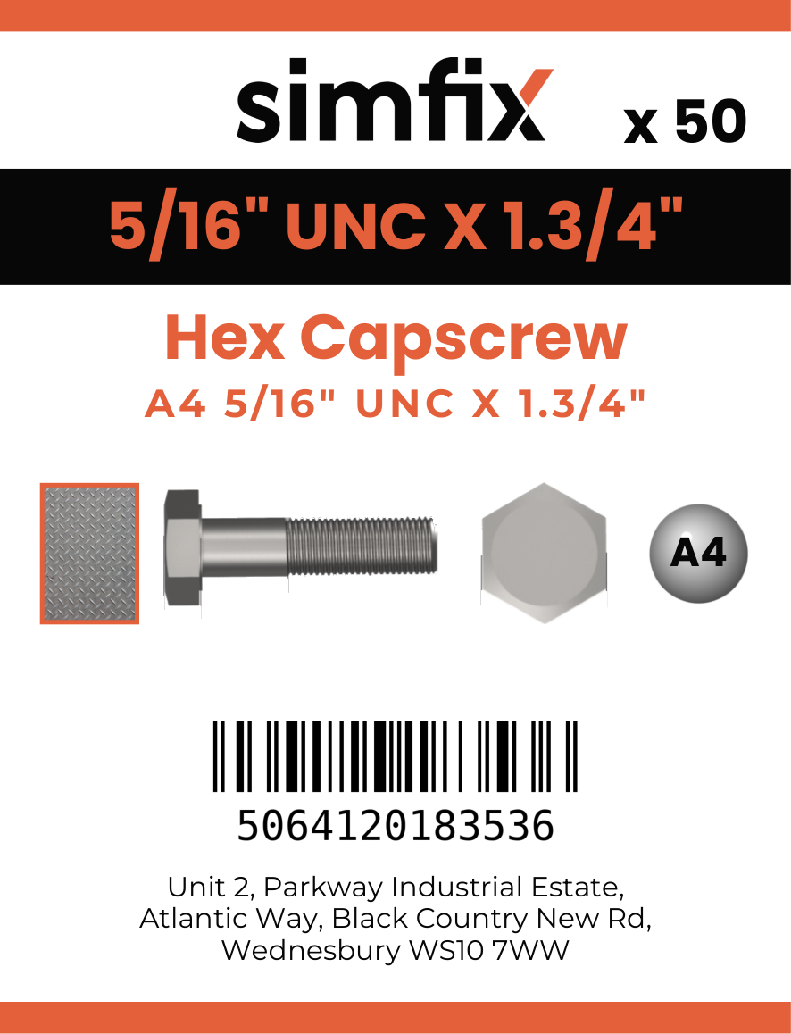 Simfix product label - 931UA4516045-T