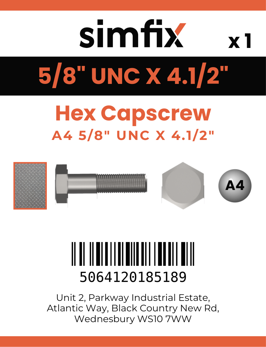 Simfix product label - 931UA458114-D