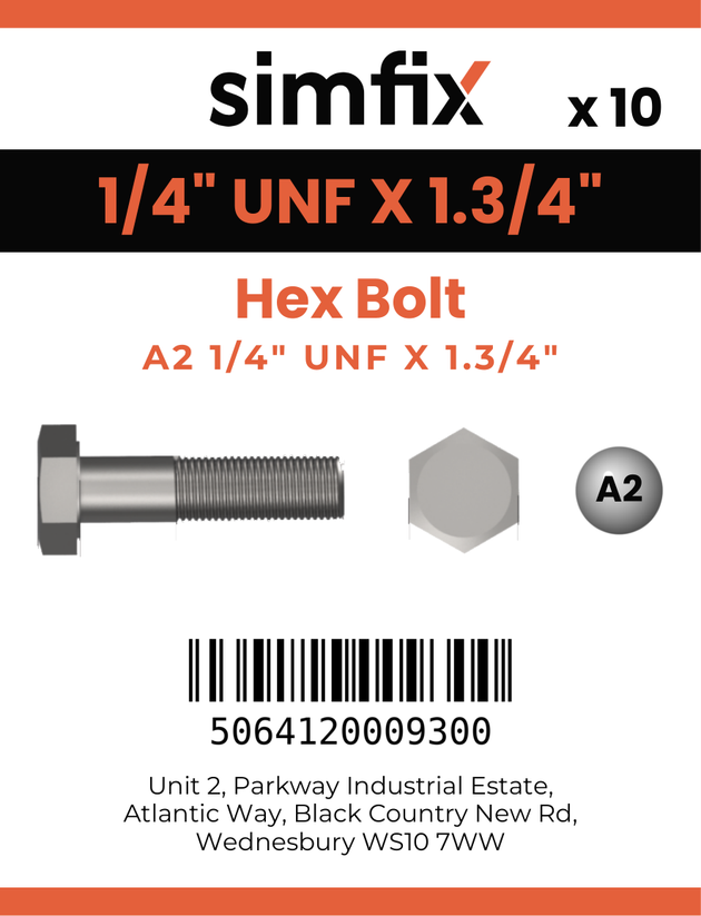 Simfix product label - 931UFA214045-D