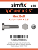 Simfix product label - 931UFA214064-D