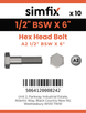 Simfix product label - 931WA212152-D
