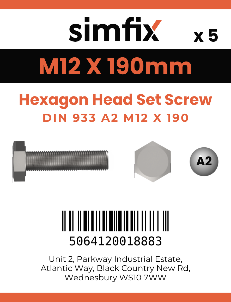 Simfix product label - 933A21219070-D