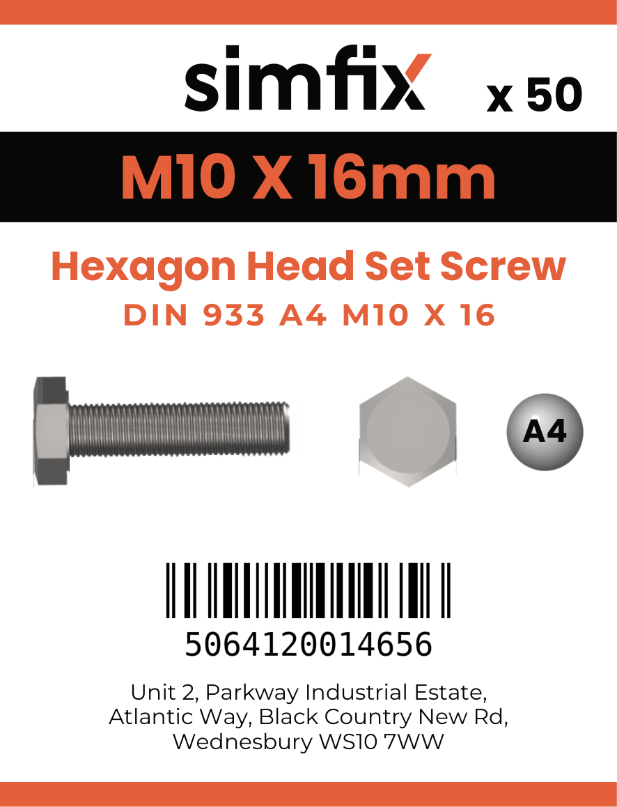 Simfix product label - 933A41001680-T