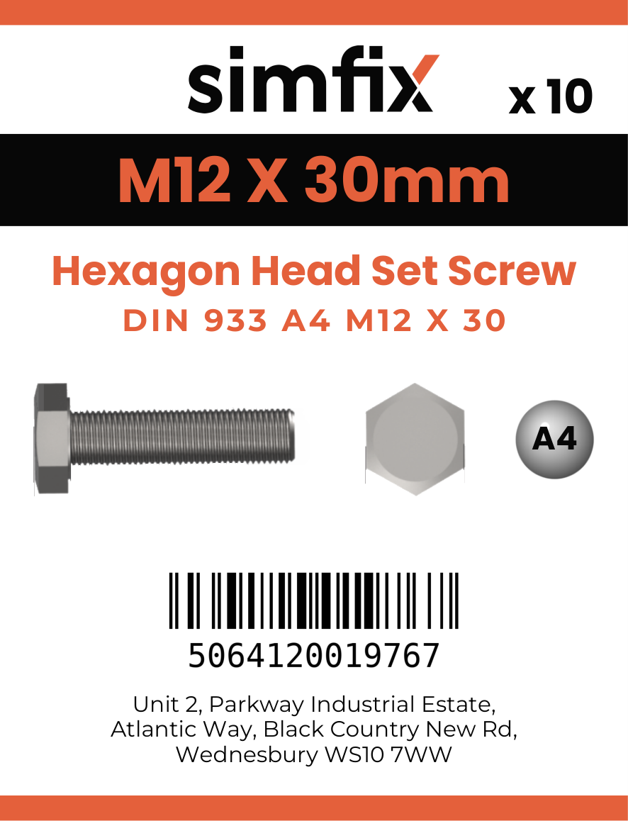 Simfix product label - 933A41203080-D