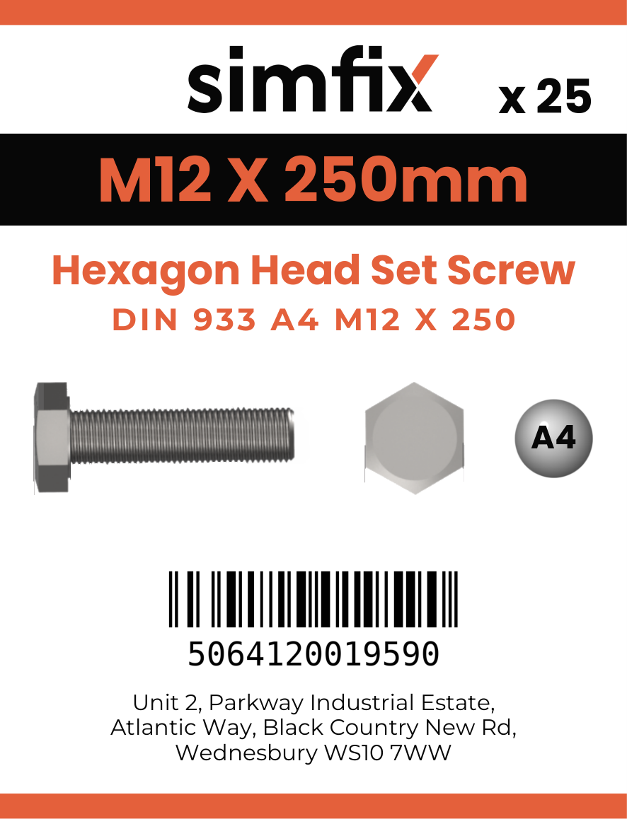 Simfix product label - 933A41225070-T