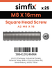 Simfix product label - 933SQA208016-D