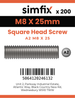 Simfix product label - 933SQA208025-T