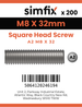Simfix product label - 933SQA208032-T