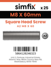 Simfix product label - 933SQA208060-D