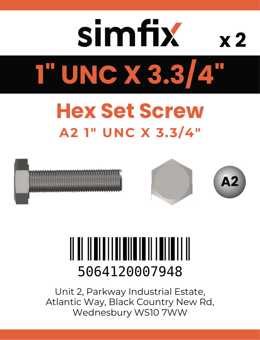 Simfix product label - 933UA2100095-D