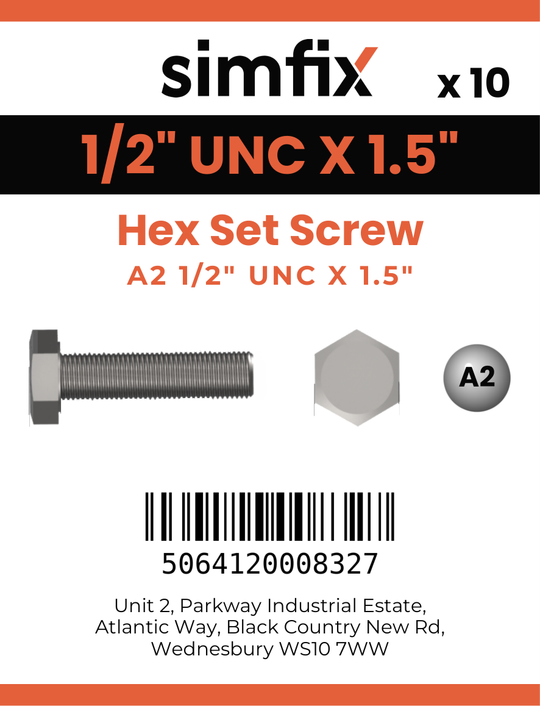 Simfix product label - 933UA212038-D