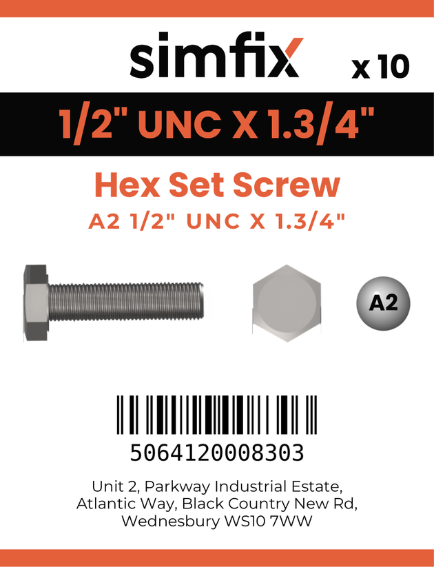 Simfix product label - 933UA212044-D