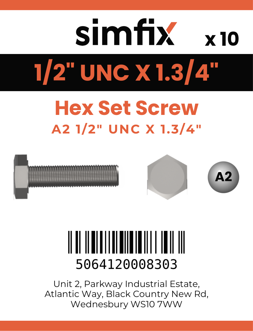Simfix product label - 933UA212044-D
