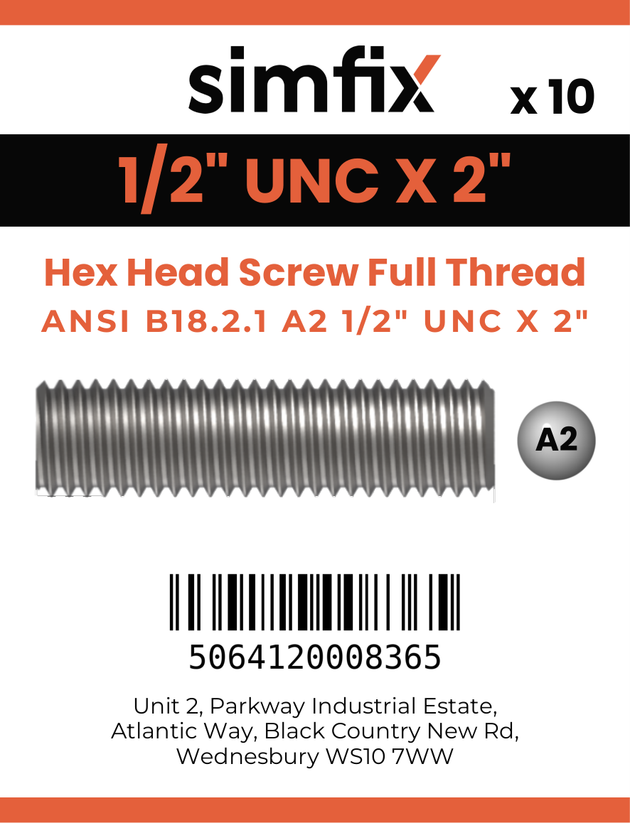 Simfix product label - 933UA212051-D
