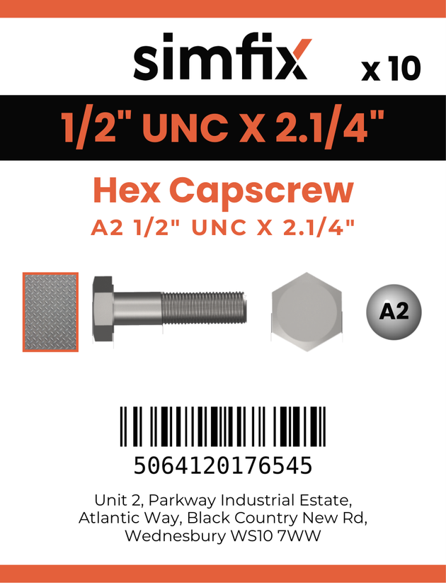 Simfix product label - 933UA212057-D