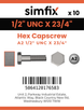 Simfix product label - 933UA212070-D