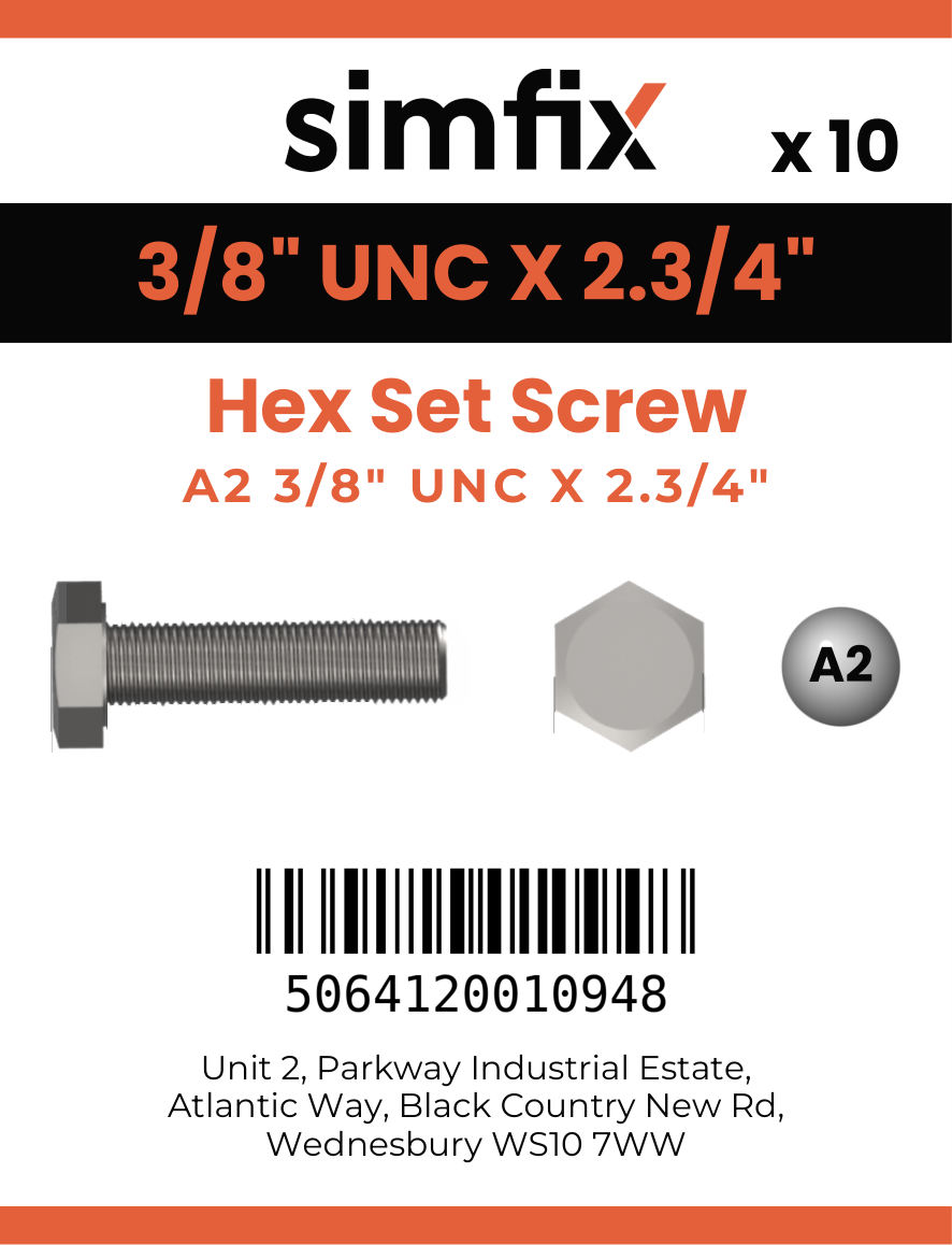 Simfix product label - 933UA238070-D