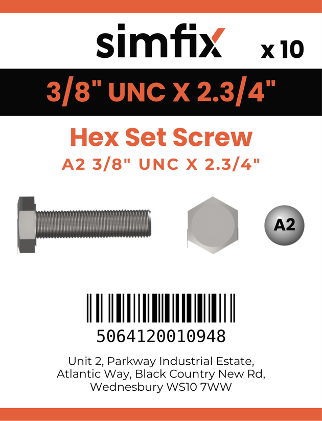Simfix product label - 933UA238070-D