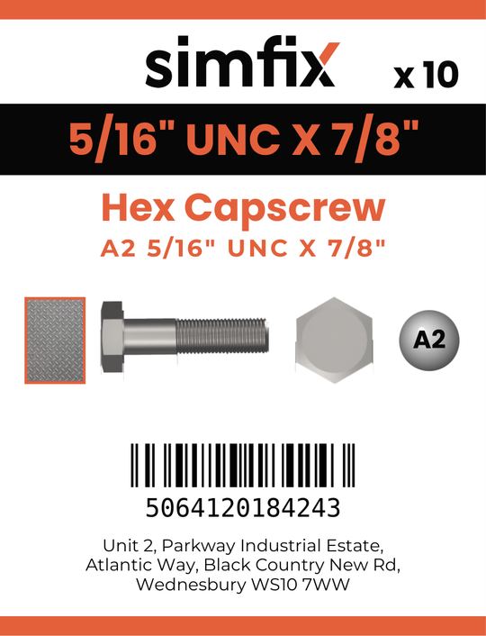 Simfix product label - 933UA2516022-D