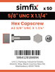 Simfix product label - 933UA258032-T
