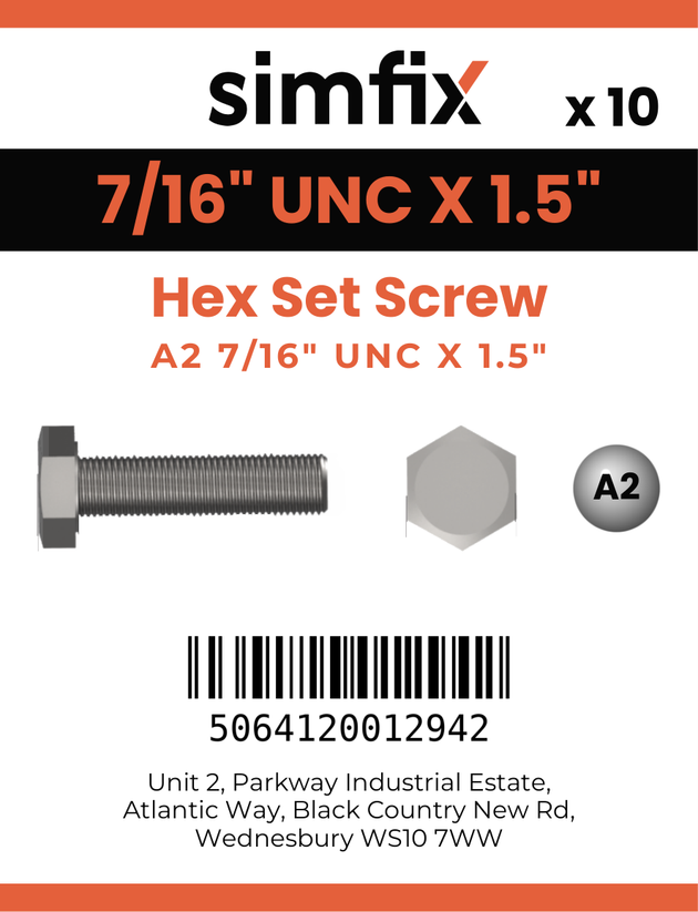 Simfix product label - 933UA2716038-D