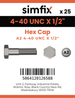 Simfix product label - 933UA2N04013-D