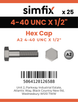 Simfix product label - 933UA2N04013-D