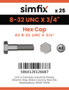 Simfix product label - 933UA2N08019-D