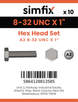 Simfix product label - 933UA2N08025-D