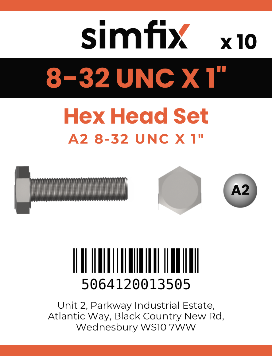 Simfix product label - 933UA2N08025-D