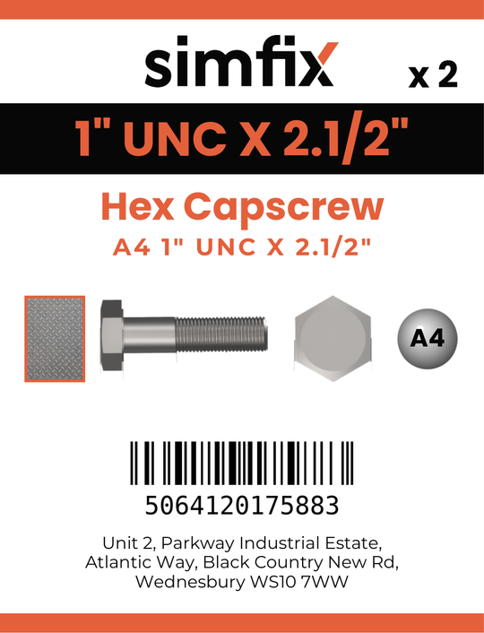 Simfix product label - 933UA4100064-D