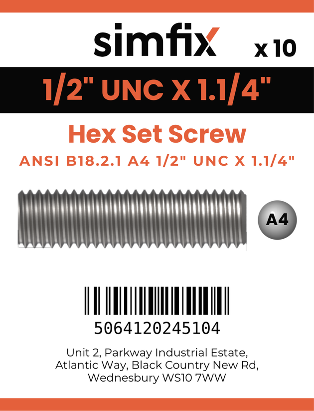 Simfix product label - 933UA412032-D