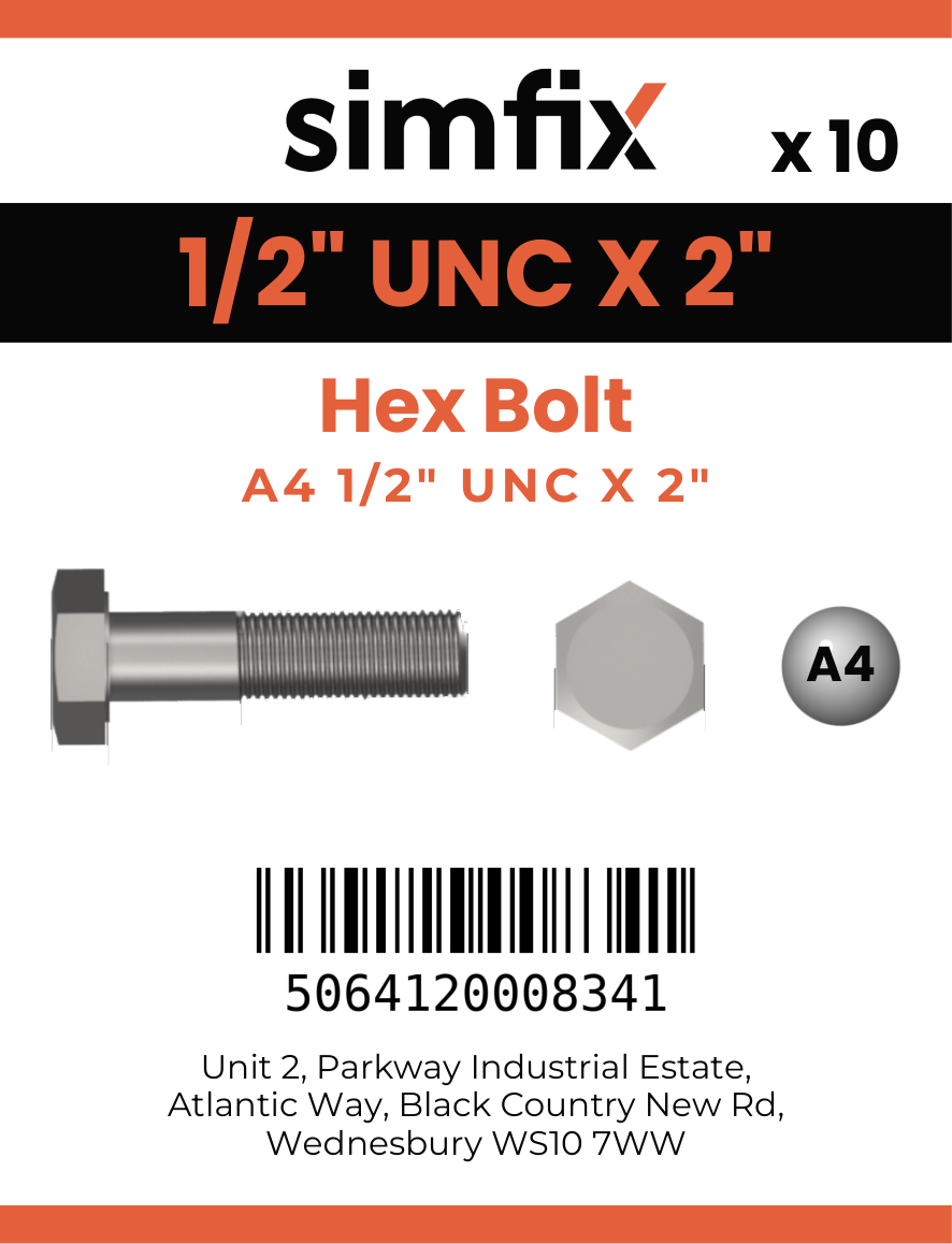 Simfix product label - 933UA412051-D