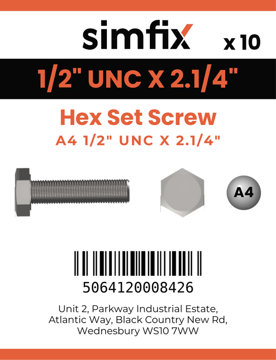 Simfix product label - 933UA412057-D