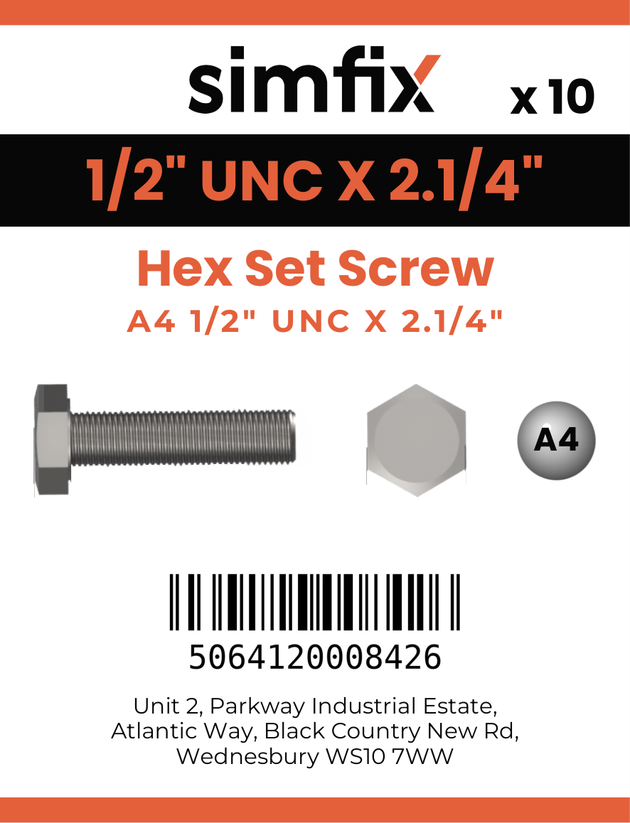 Simfix product label - 933UA412057-D