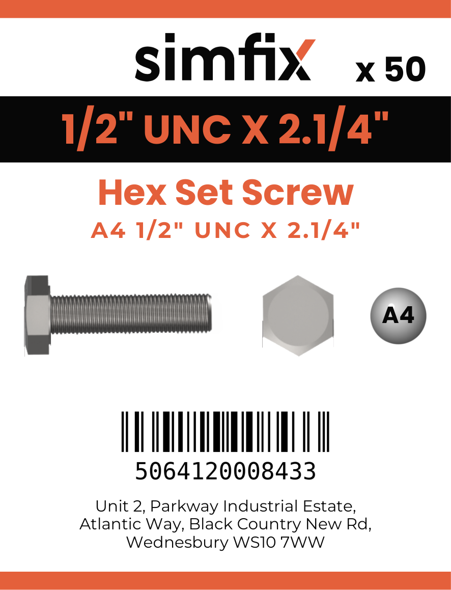 Simfix product label - 933UA412057-T