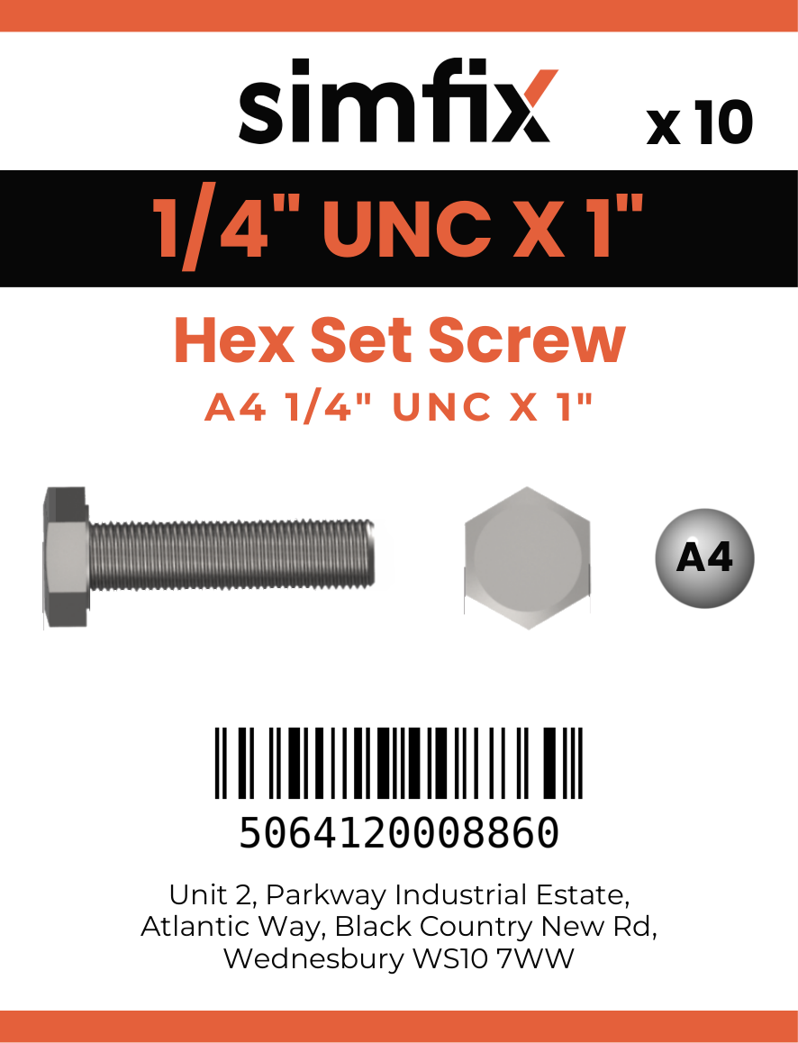Simfix product label - 933UA414025-D