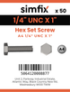 Simfix product label - 933UA414025-T