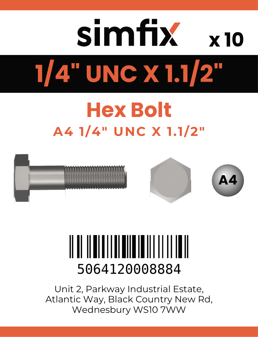 Simfix product label - 933UA414038-D