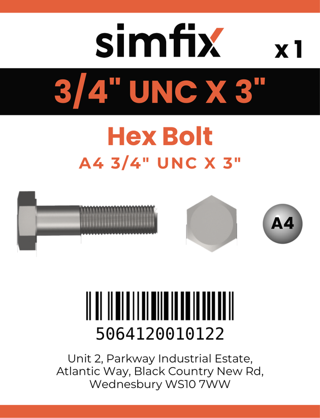 Simfix product label - 933UA434076-D