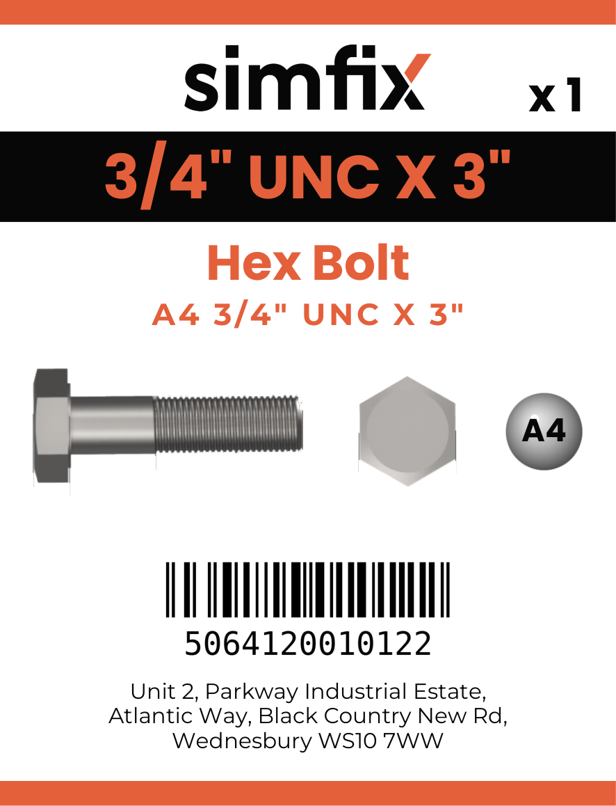 Simfix product label - 933UA434076-D