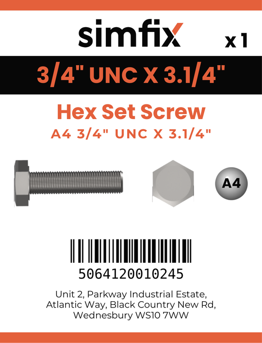 Simfix product label - 933UA434083-D