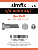 Simfix product label - 933UA434089-T